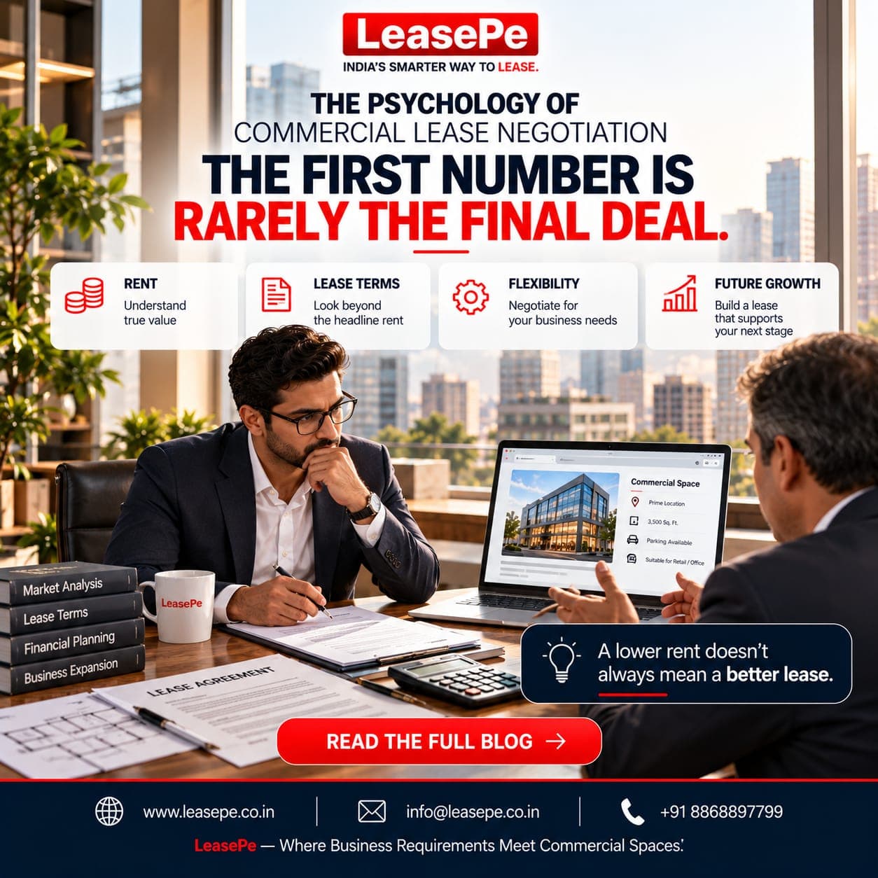 Commercial Lease Negotiation: The Psychology Behind Better Lease Terms | LeasePe