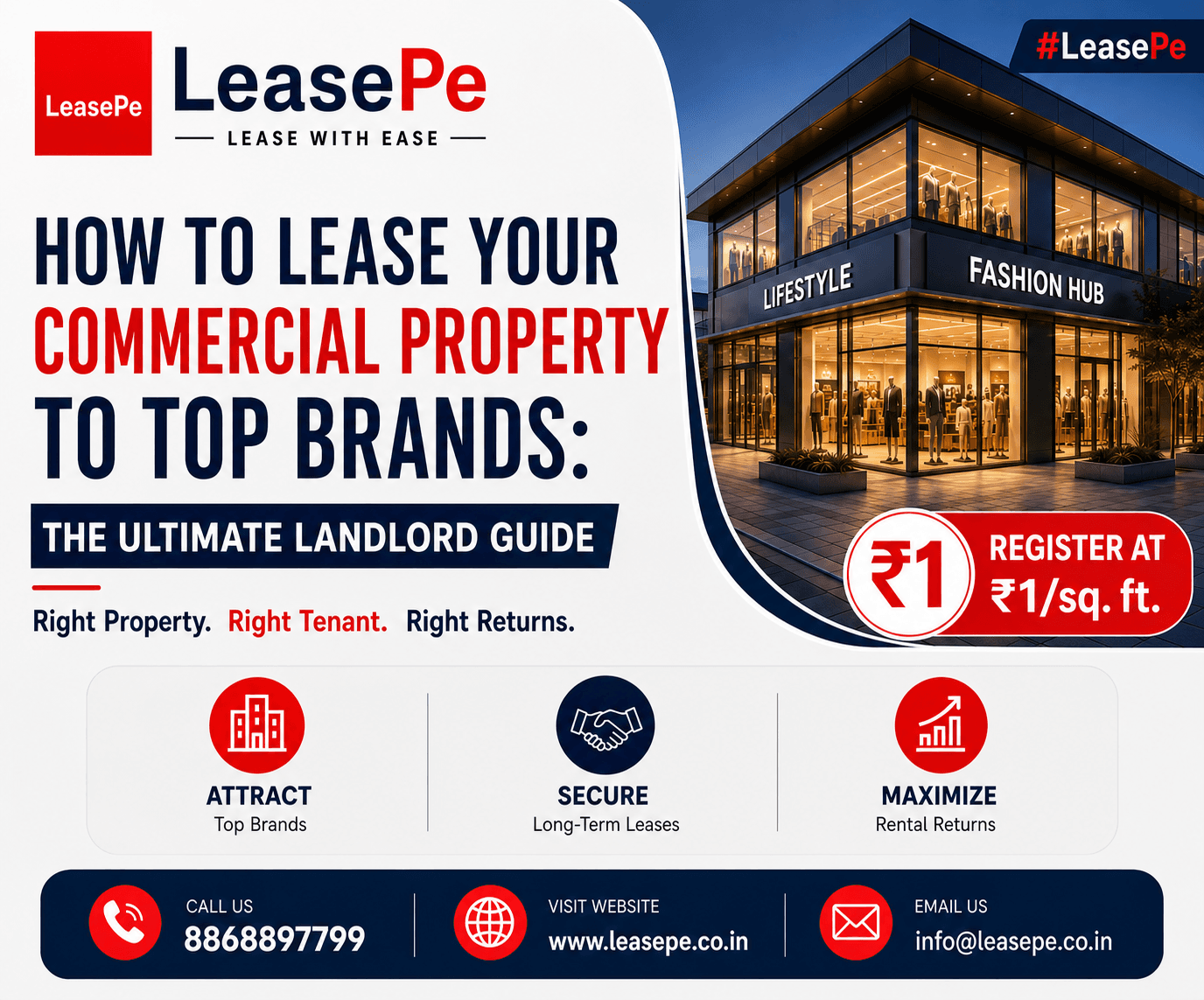 How to Lease Your Commercial Property to Top Brands & MNCs in India